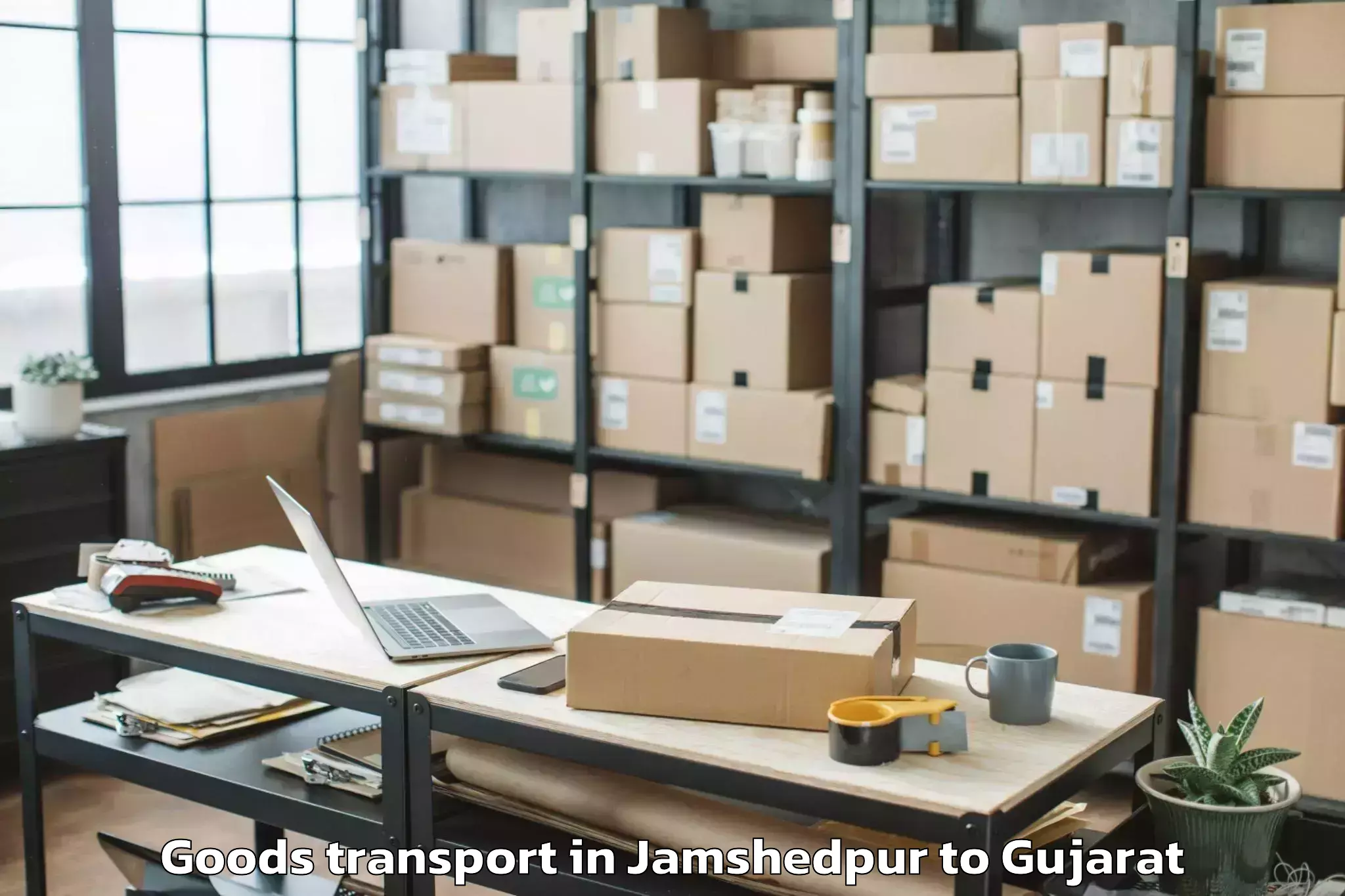 Book Your Jamshedpur to Crystal Mall Rajkot Goods Transport Today